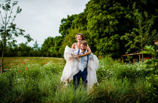 Bride and Groom At West Lexham Manor